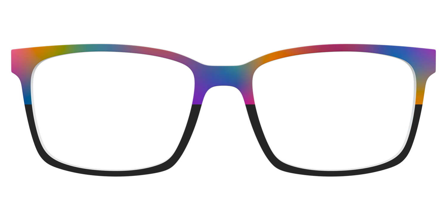 The Rainbow Gradient Split - Lifestyle Kirby Top Image - Pair Eyewear