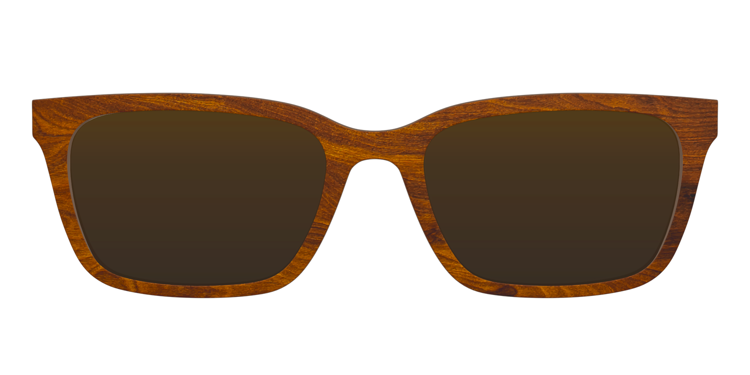 The Polarized Woodgrain Sun Top - Front Top Image - Pair Eyewear