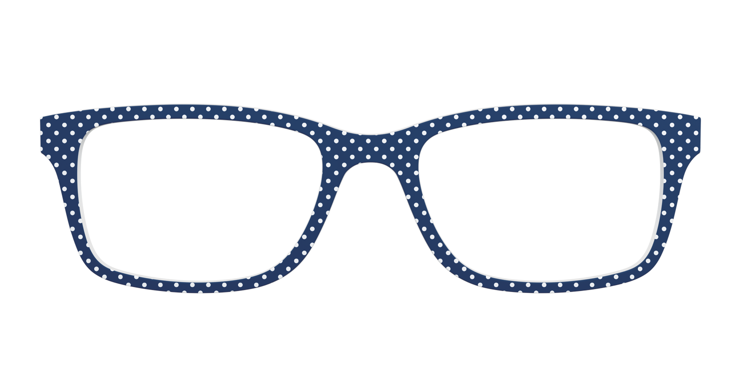 The Navy Pin Dot - Front Top Image - Pair Eyewear