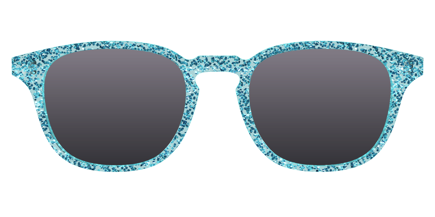 The Polarized Aquamarine Sparkle Sun Top - Front Top Image - Pair Eyewear