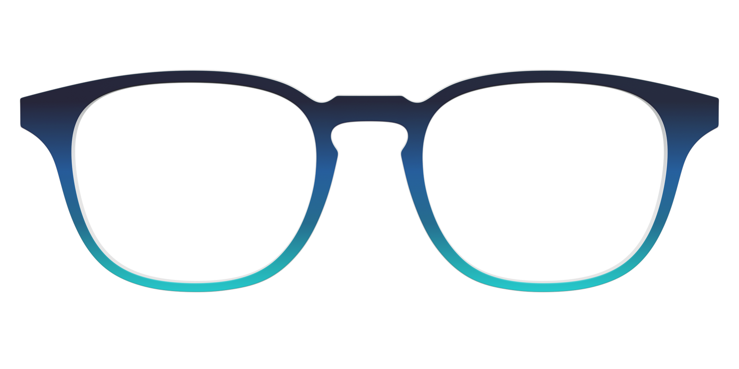 The Royal Blue to Seafoam Gradient - Front Top Image - Pair Eyewear