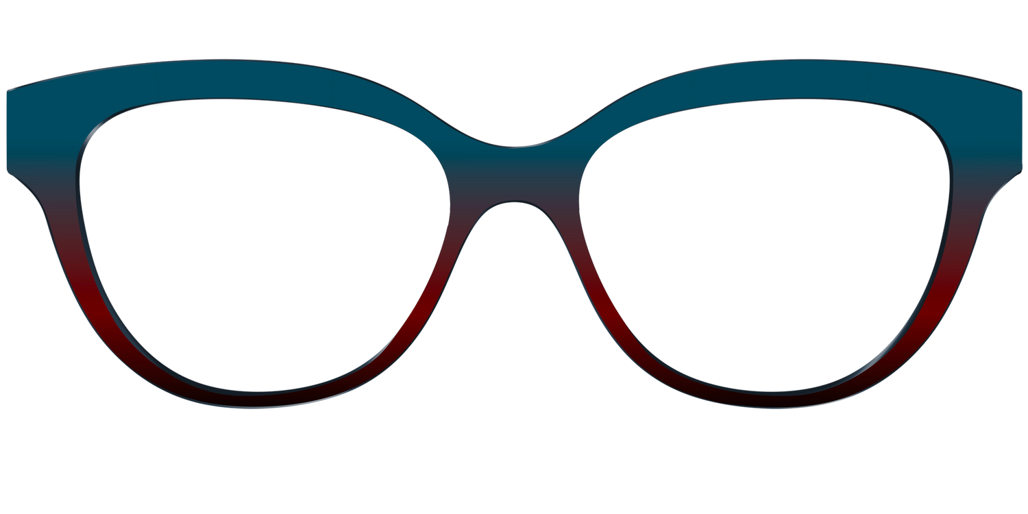 The Teal to Espresso Gradient - Front Top Image - Pair Eyewear