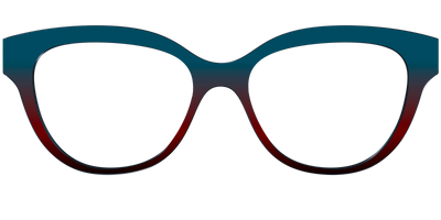 The Teal to Espresso Gradient - Front Top Thumbnail - Pair Eyewear
