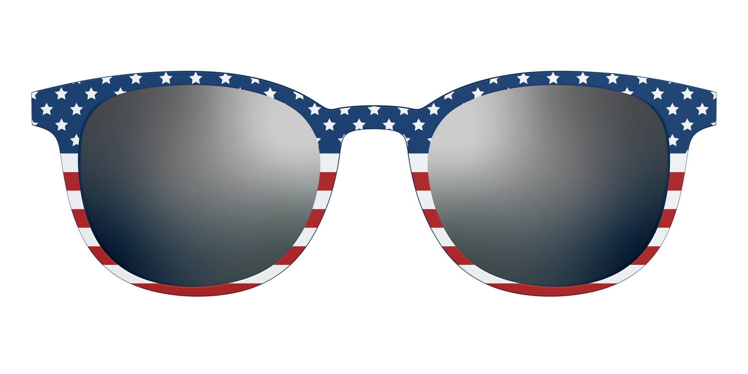 The Polarized Stars & Stripes Sun Top - Front Top Image - Pair Eyewear