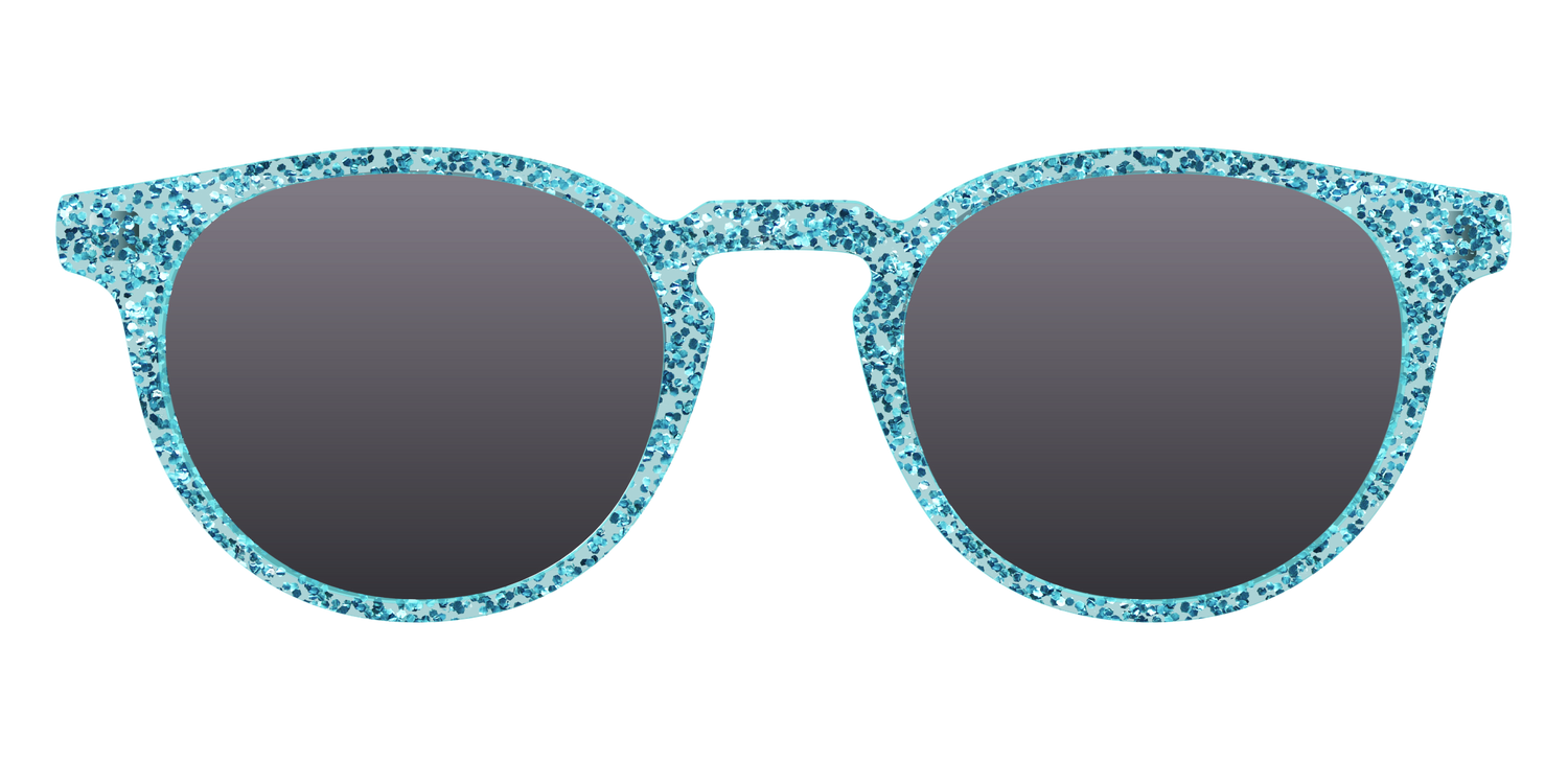 The Polarized Aquamarine Sparkle Sun Top - Front Top Image - Pair Eyewear