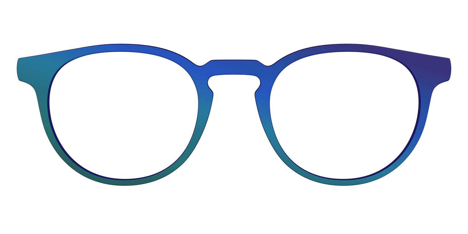 The Peacock Ombre - Front Top Image - Pair Eyewear