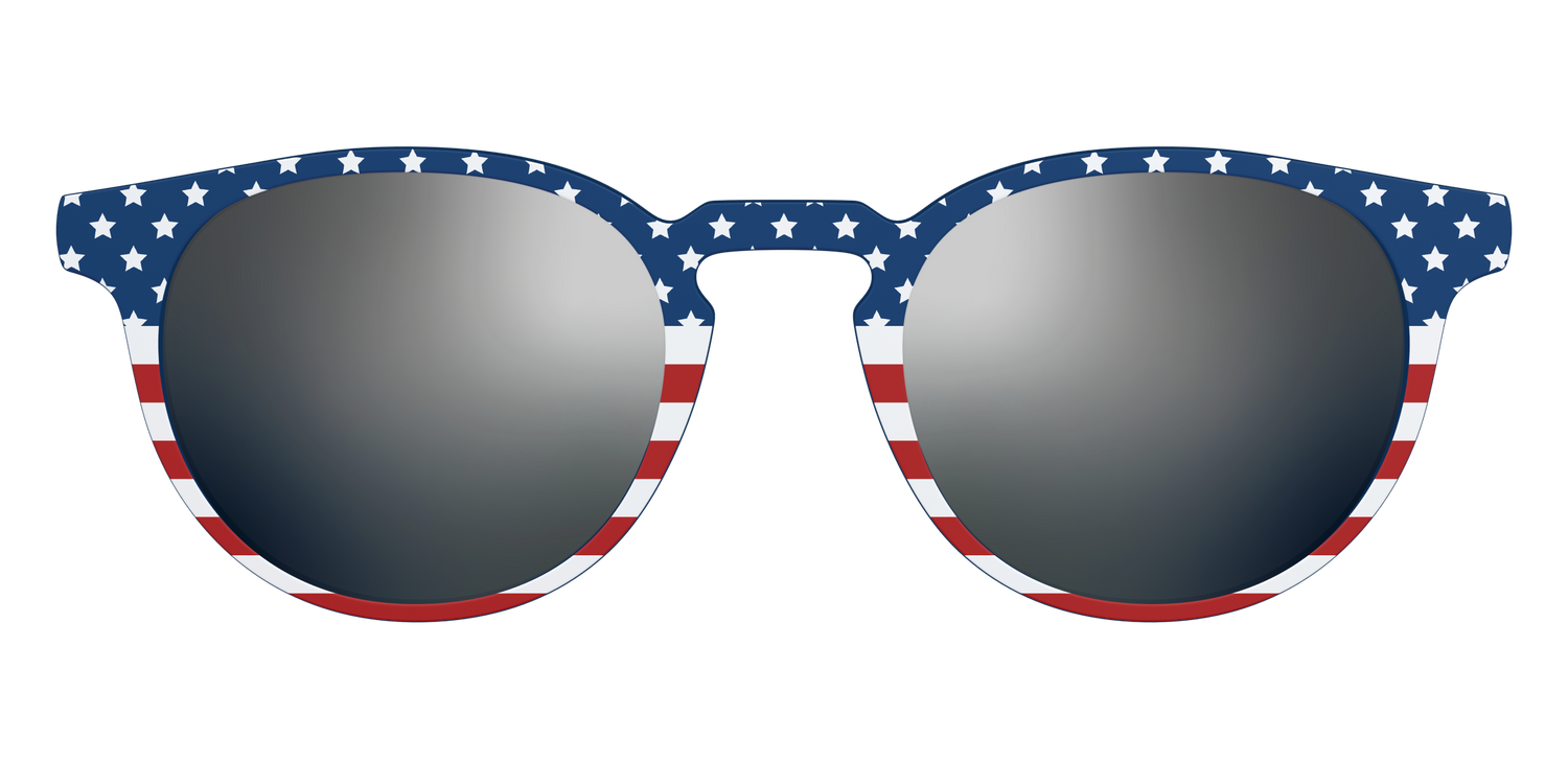 The Polarized Stars & Stripes Sun Top - Front Top Image - Pair Eyewear