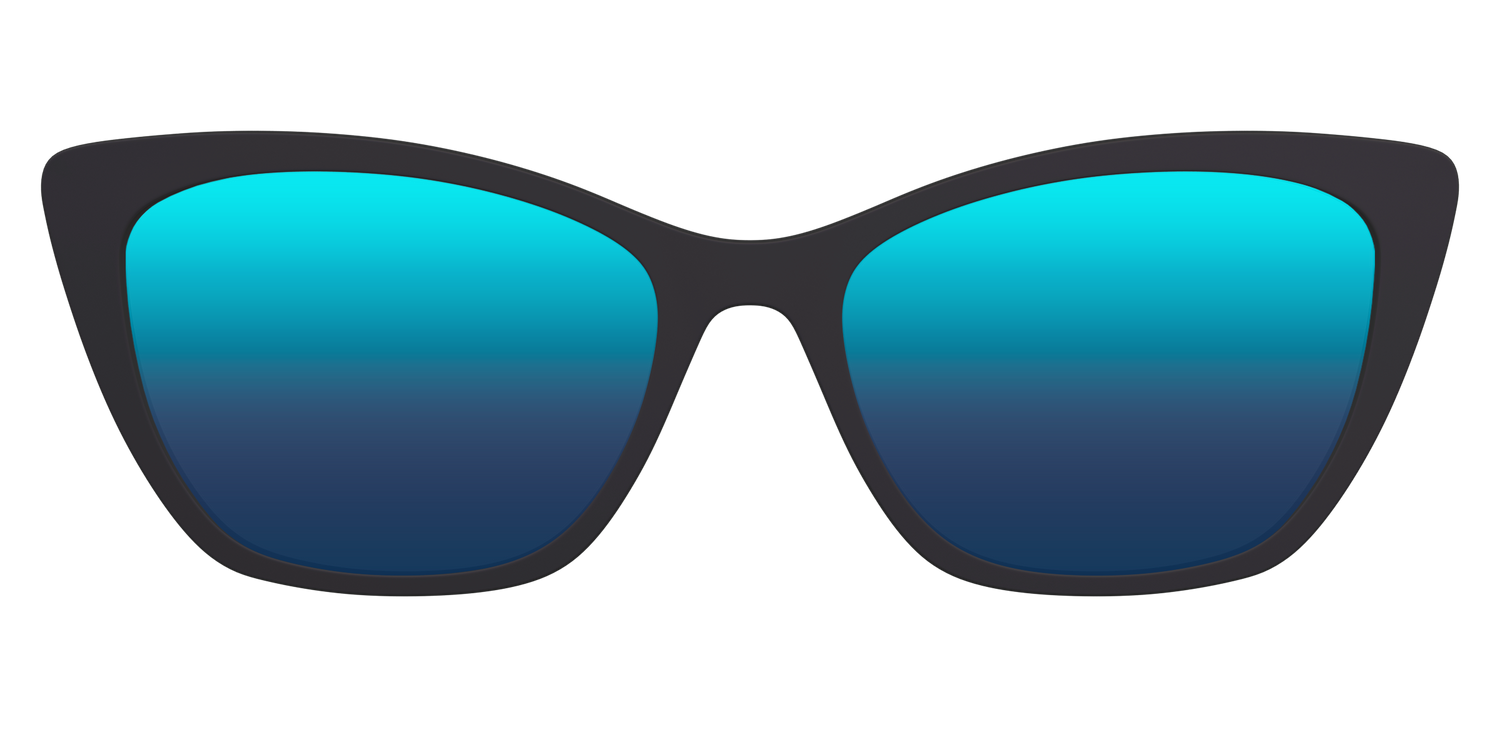 The Polarized Blue Reflective Sun Top - Front Top Image - Pair Eyewear