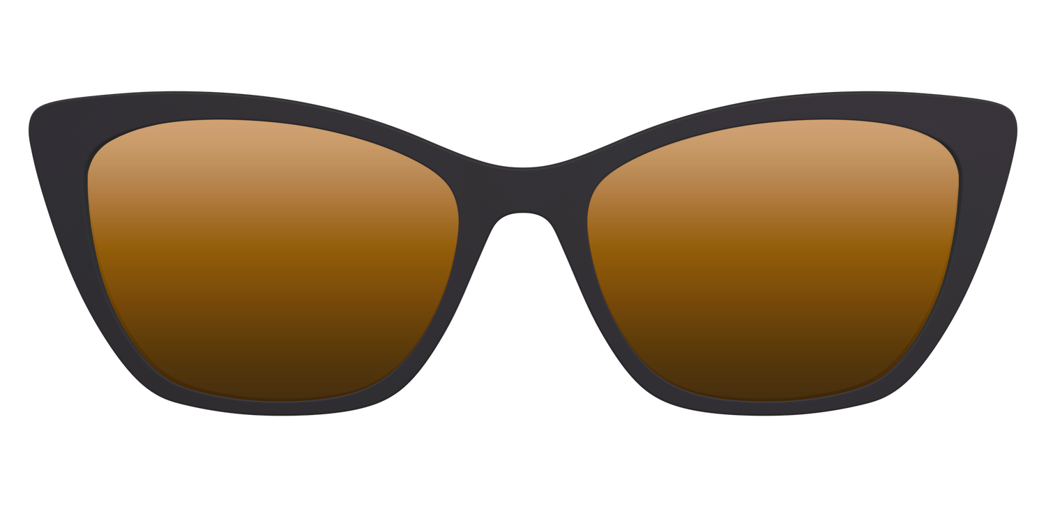The Polarized Gold Reflective Sun Top - Front Top Image - Pair Eyewear