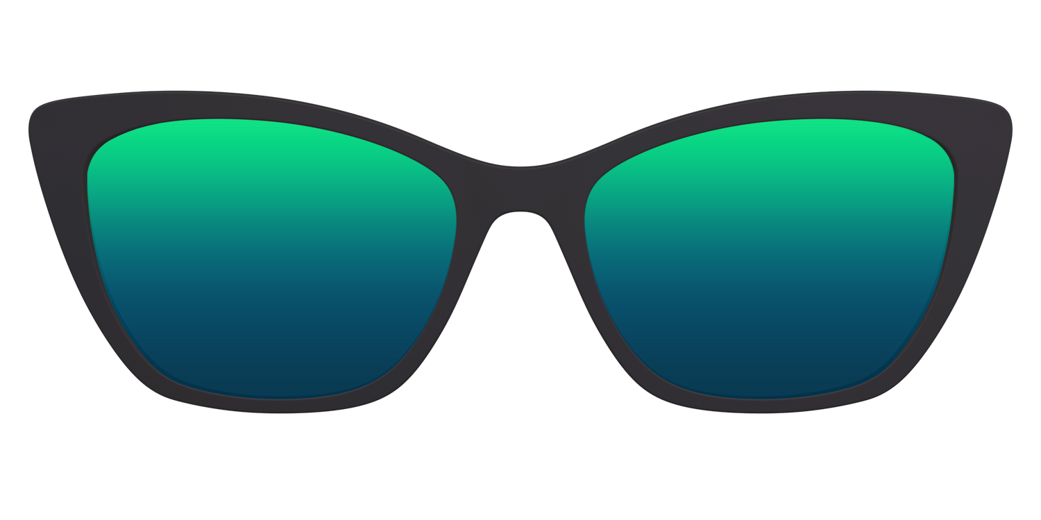 The Polarized Green Reflective Sun Top - Front Top Image - Pair Eyewear