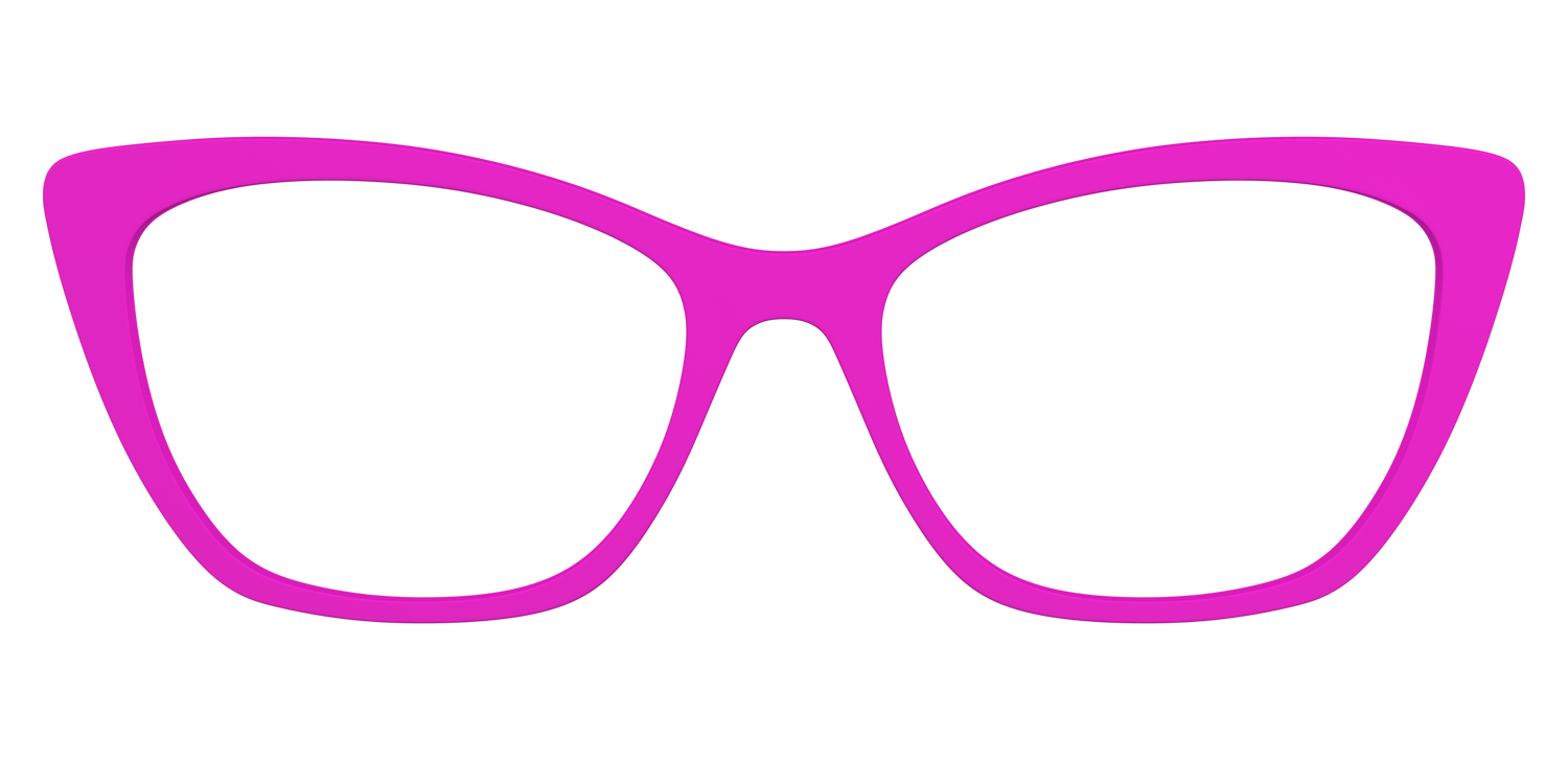The Hot Pink - Front Top Image - Pair Eyewear