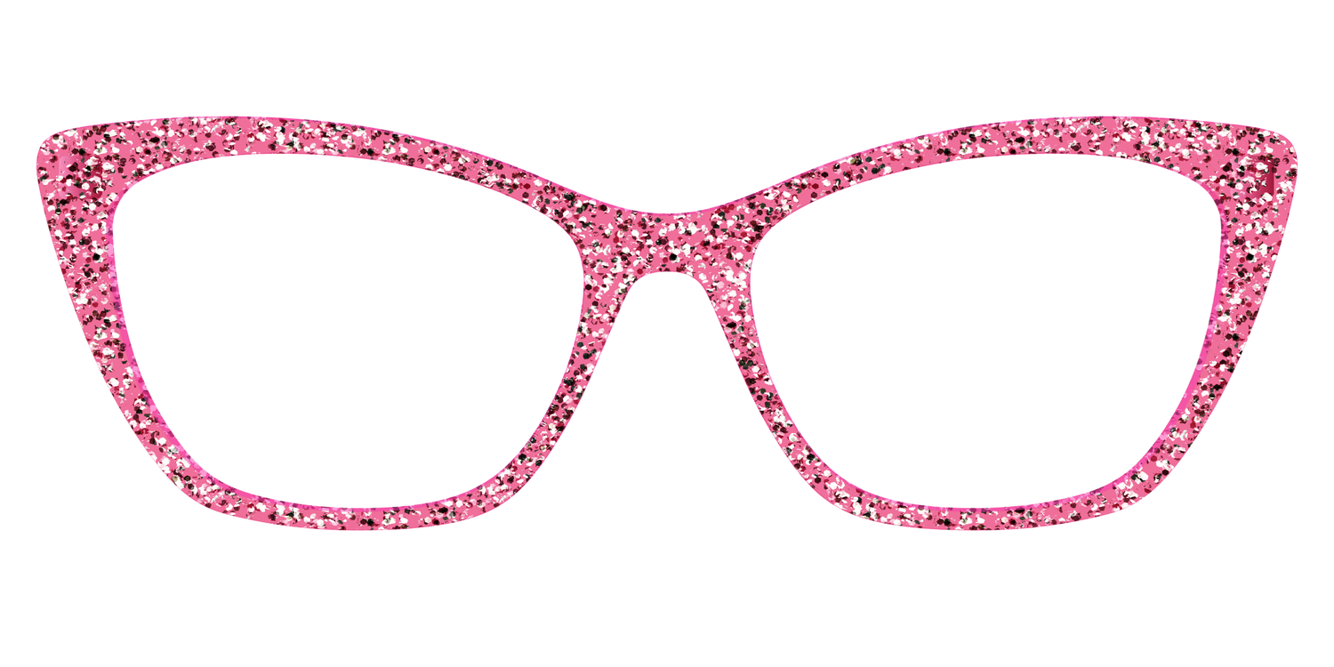 The Hot Pink Sparkle - Front Top Image - Pair Eyewear