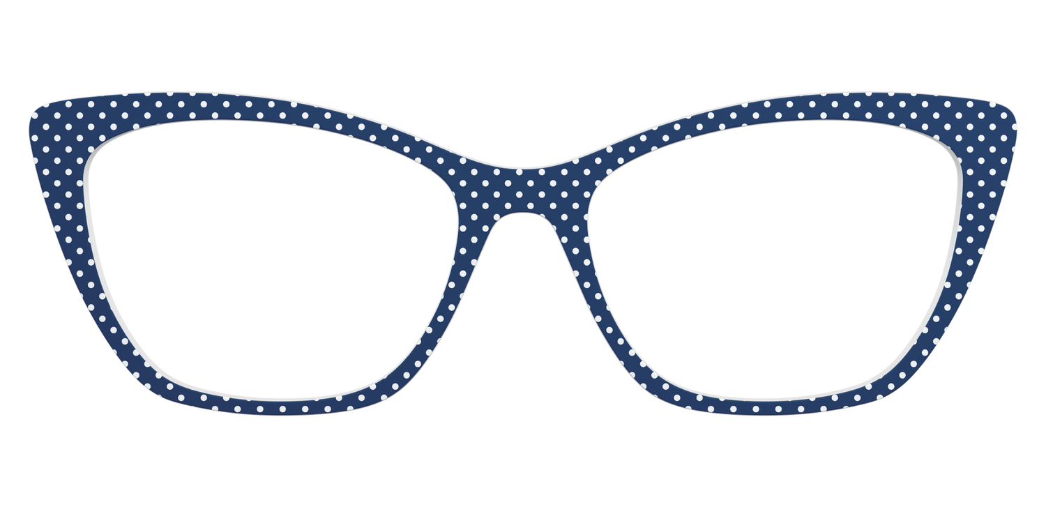 The Navy Pin Dot - Front Top Image - Pair Eyewear