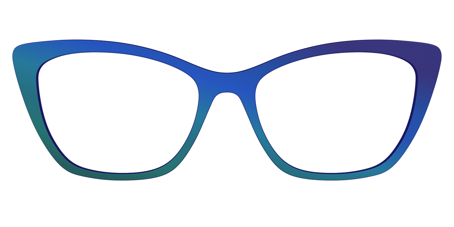 The Peacock Ombre - Front Top Image - Pair Eyewear