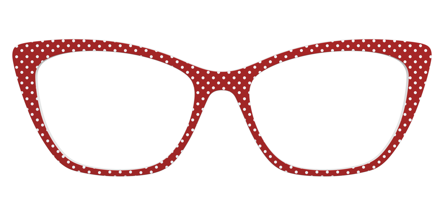 The Ruby Pin Dot - Front Top Image - Pair Eyewear