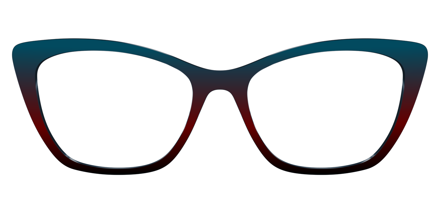 The Teal to Espresso Gradient - Front Top Image - Pair Eyewear